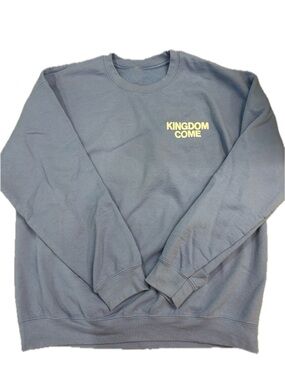 WWJD Size:L Women’s Crewneck Dusty Blue